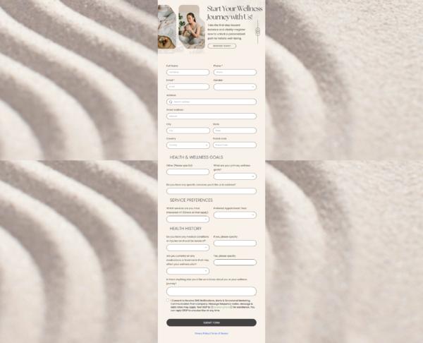 Form Holistic Wellness Registration