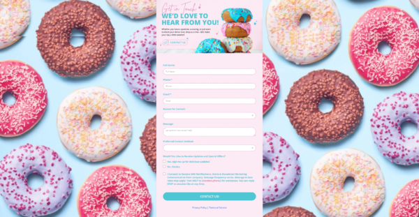Form Donut Shop Contact