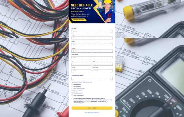 Form Electrician Service Request