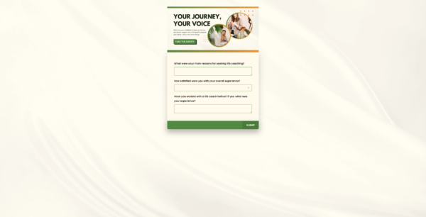 Survey Life Coaching Customer Satisfaction