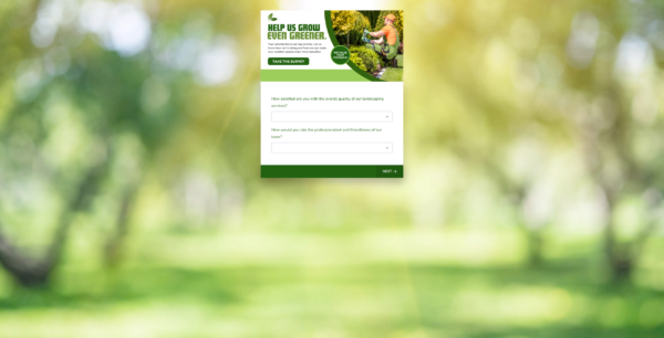 Survey Landscaping Customer Satisfaction