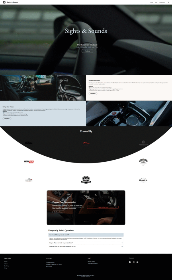 Website Car Audio and Video Products