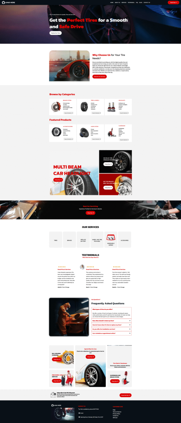 Website Automotive Tire Shop