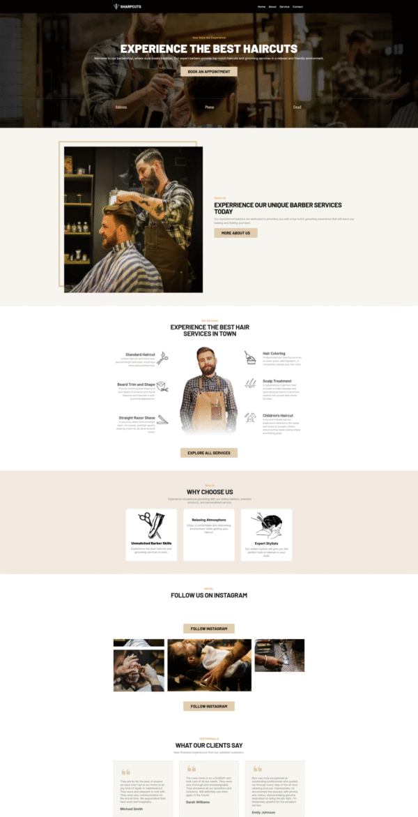 Website Hair Salon