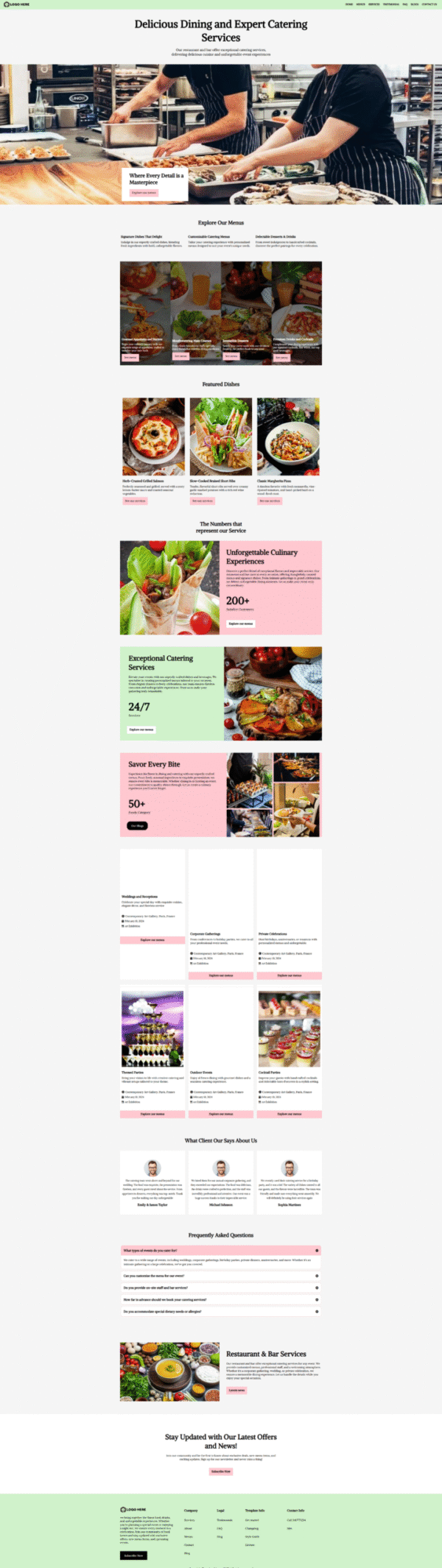 Website Catering Services