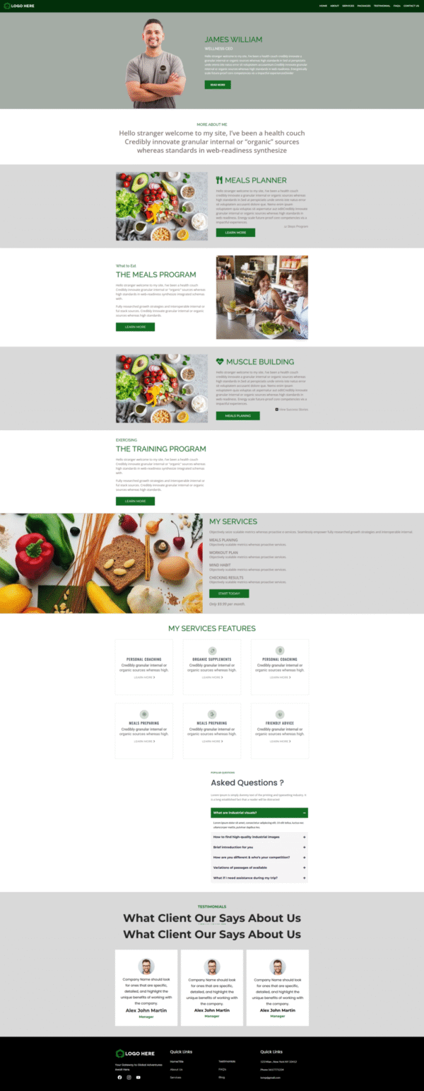 Website Wellness Coaching