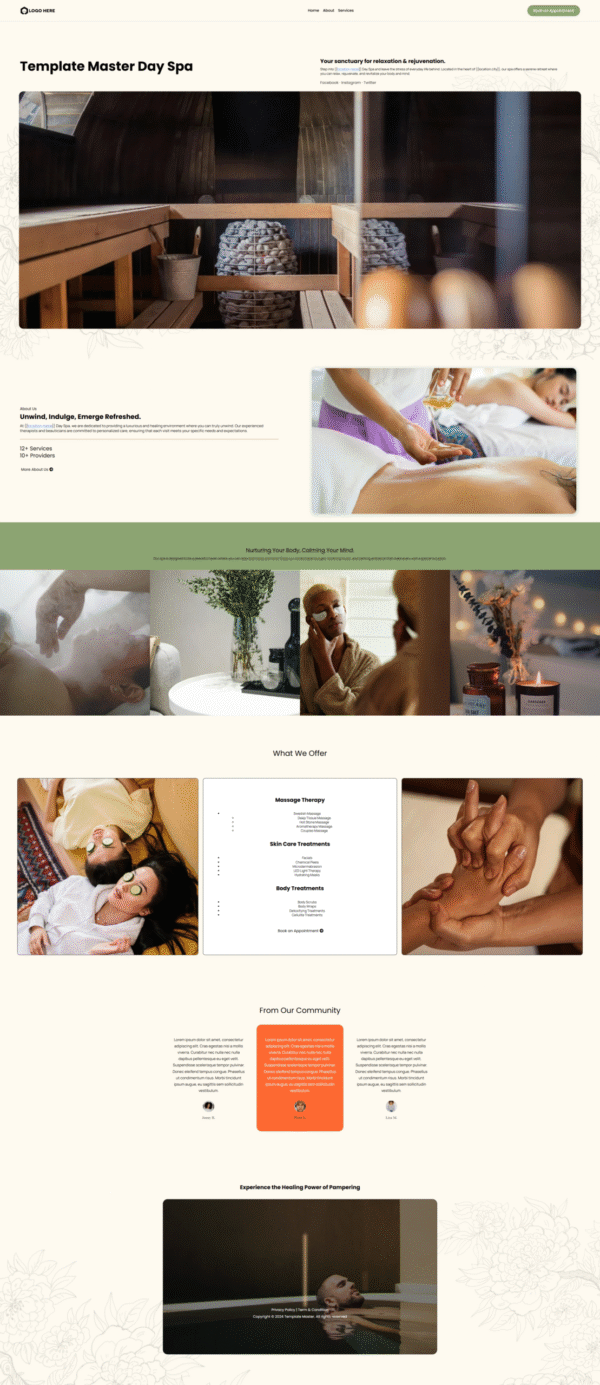 Website Day Spa