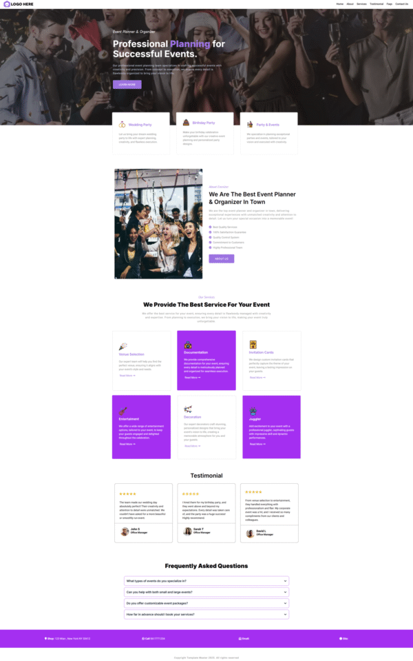Website Creative Event Planner