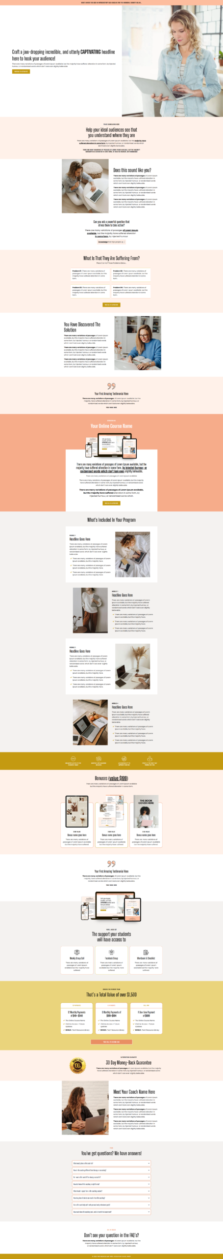 Funnel Life Coach Sales