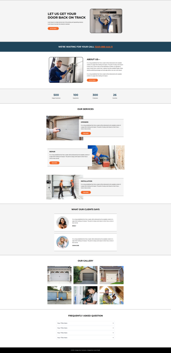 Funnel Garage Door Contractor