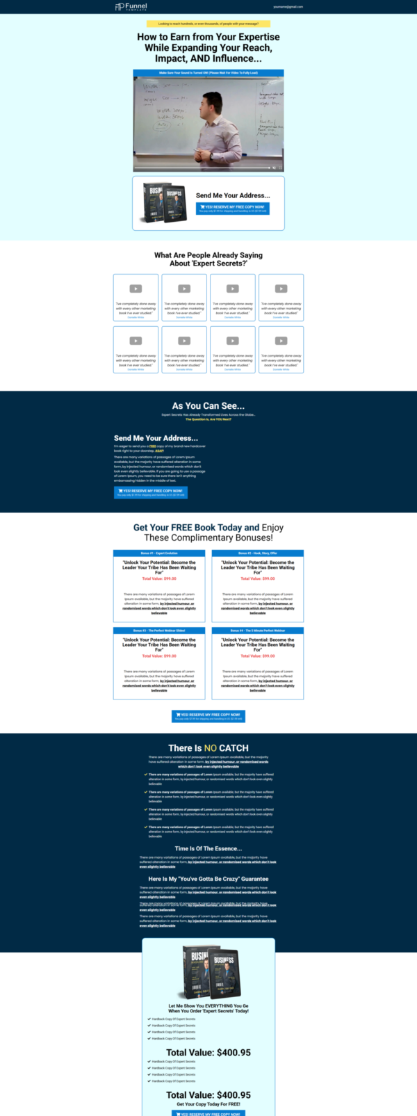 Funnel Book Tripwire