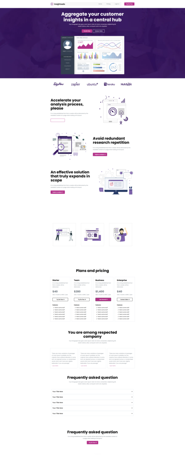 Funnel Customer Insights Saas