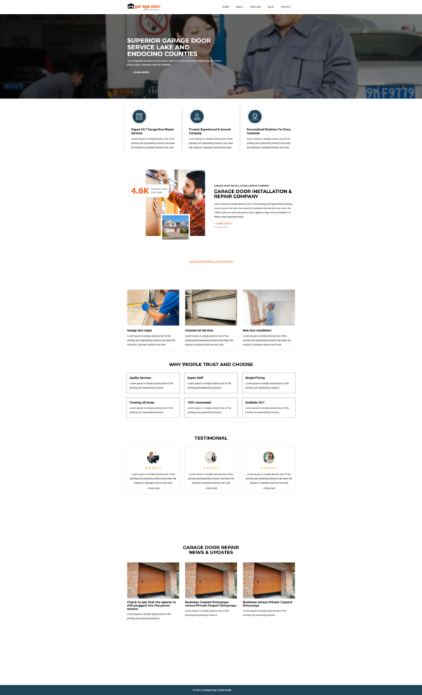 Website Garage Dor Repairs