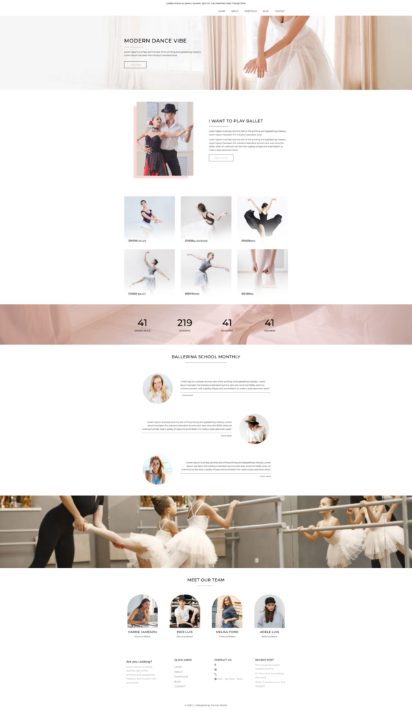 Website Dance Studio