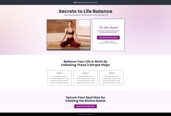 Funnel Yoga Webinar Green