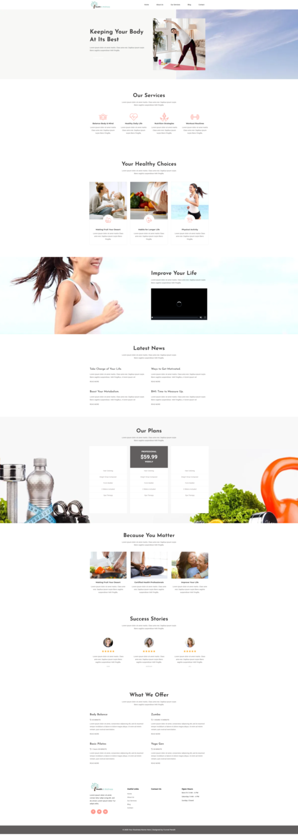 Website Health & Wellness