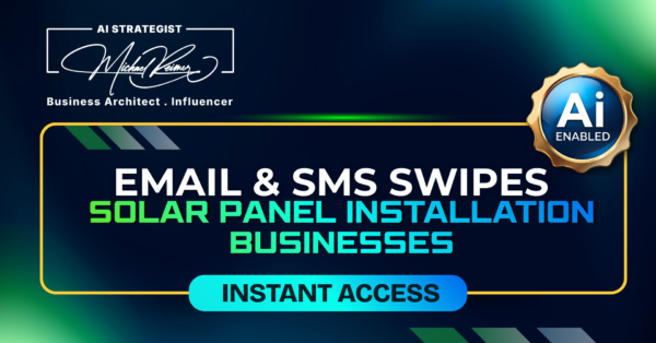 Email & SMS Swipe Solar Panel Installation Businesses
