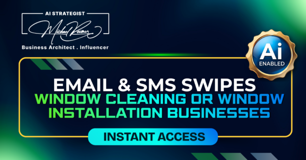 Email & SMS Swipe Window Cleaning or Window Installation Businesses